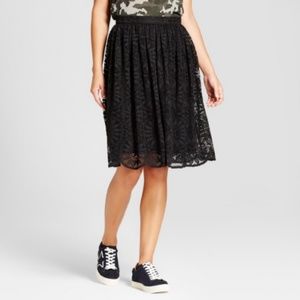 Xhilaration XXL Plus Black Lace Zipper Skirt New❤️